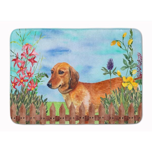 Carolines Treasures Dachshund Spring Machine Washable Memory Foam Mat CK1214RUG - main